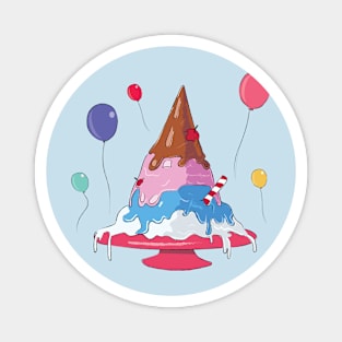 melting icecream Magnet